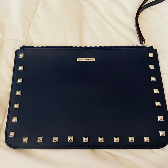 Final saleBrand New Never used Rebecca Minkoff blue leather envelope stud clutch - Picture 4 of 7